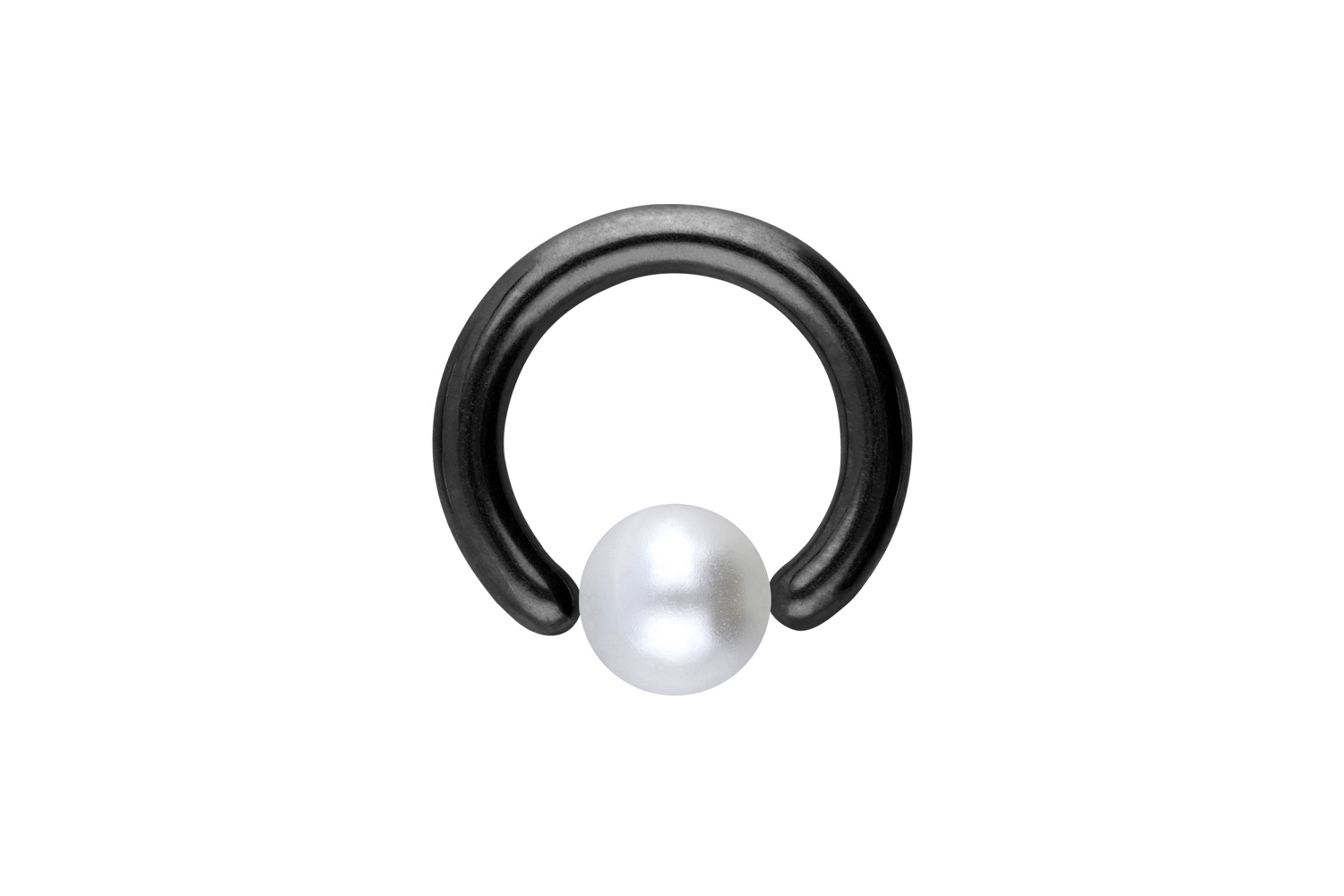 Chirurgenstahl Klemmkugelring Piercing SYNTHETISCHE PERLE